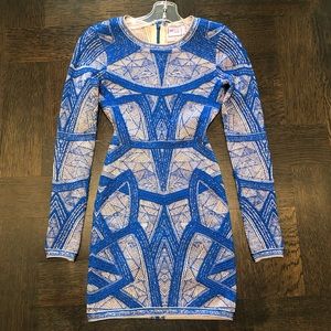Blue/Nude Herve Leger Dress